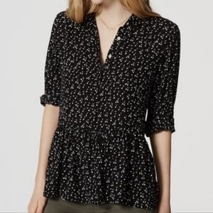 LOFT Cherry Print Top Large